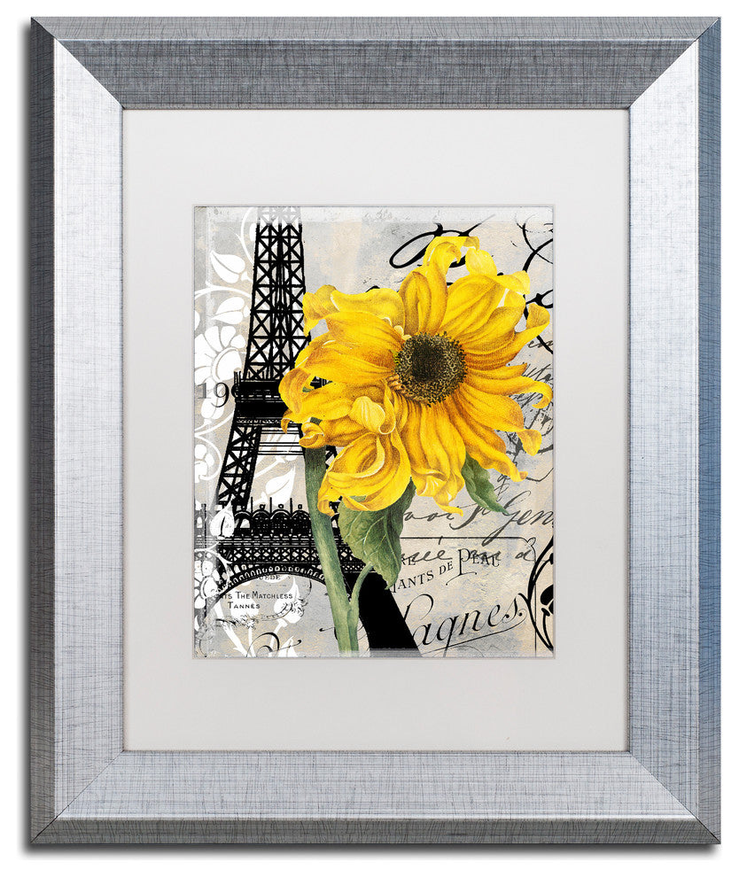 Color Bakery 'Paris Blanc' Matted Framed Art, Silver Frame, White Mat, 11x14