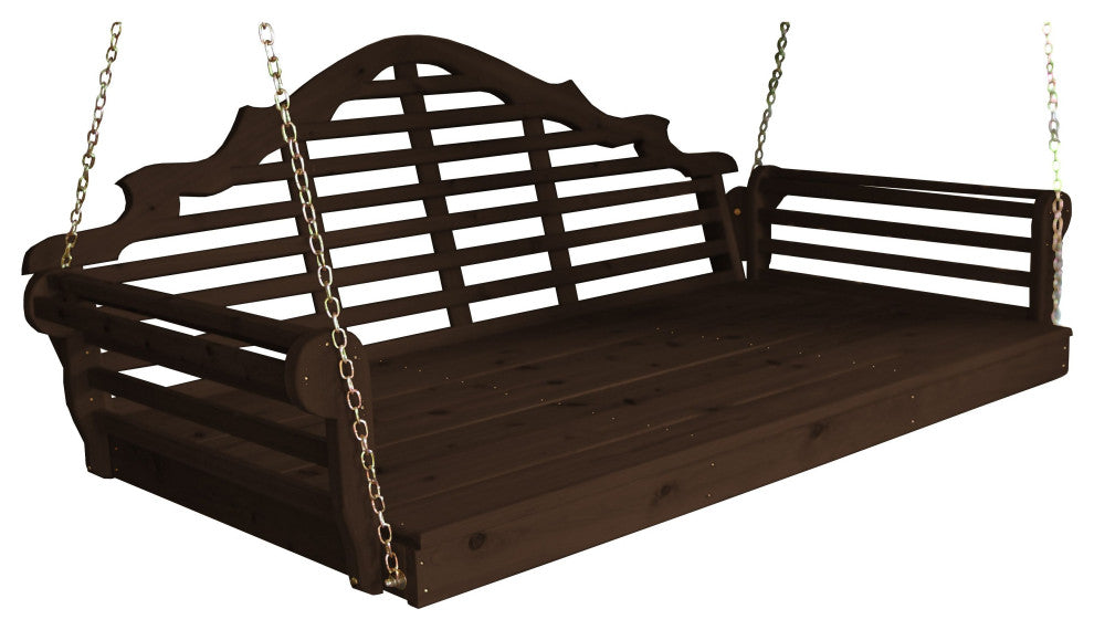 Pine Marlboro Swingbed, Walnut Stain, 75 Inch