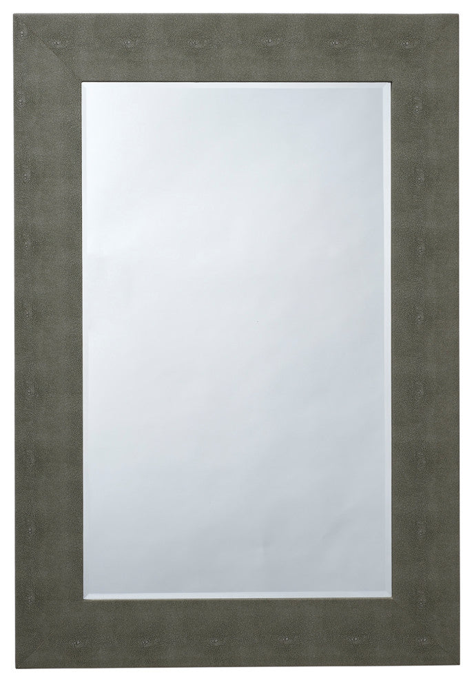 Structure Shagreen Rectangle Mirror, Grey