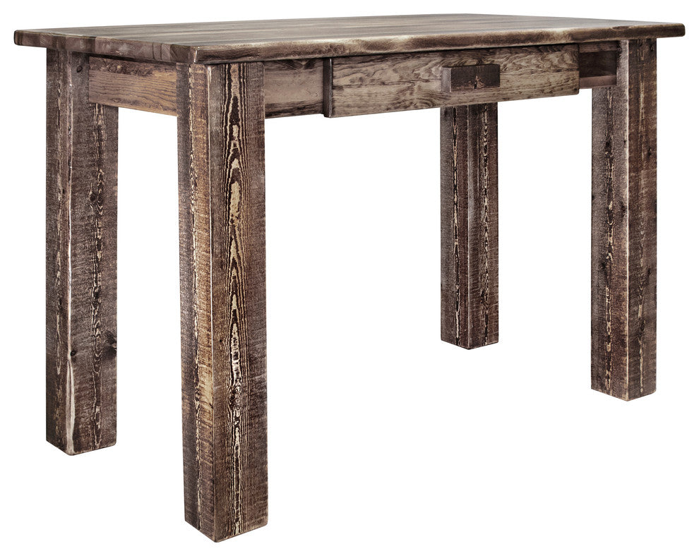 Homestead Collection Writing Desk, Stain and Clear Lacquer Finish