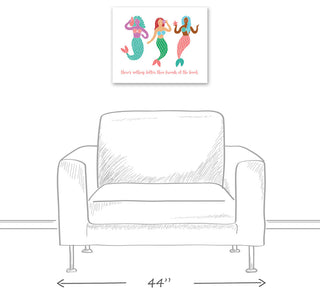 Mermaid Friends 20x16 Canvas Wall Art