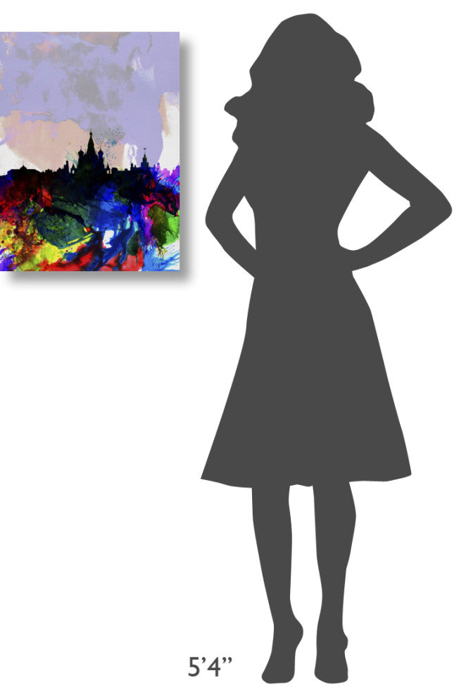 "Moscow Watercolor Skyline" Fine Art Print