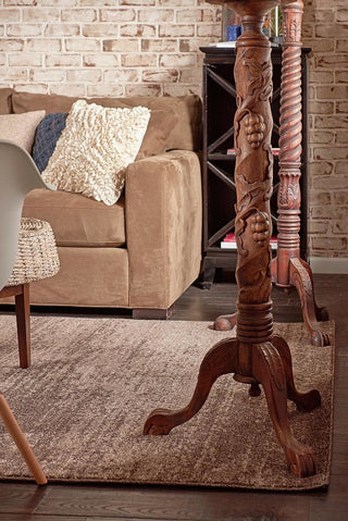 Unique Loom Brown Lucille Del Mar 3' Round Rug