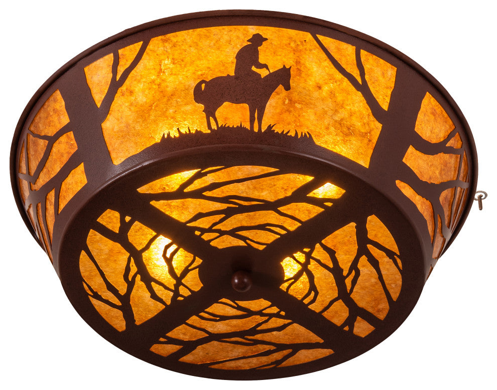 22 Wide Cowboy Flushmount