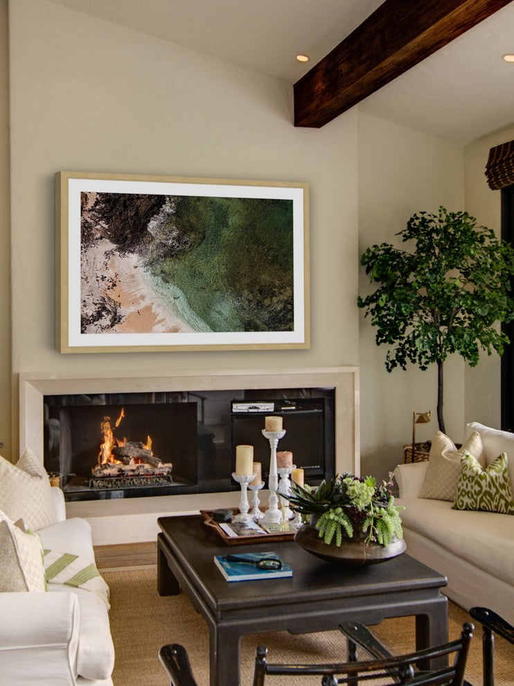 "Sandy Lagoon" Framed Print by Karolis Janulis