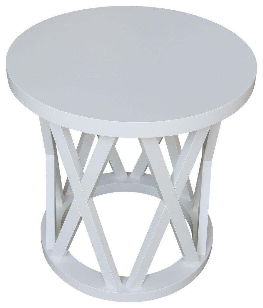 Round Ceylon End Table