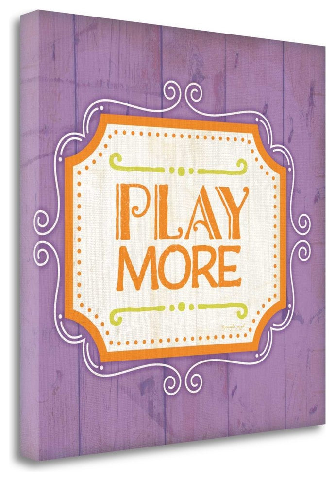 "Play Often" By Jennifer Pugh,Ready to Hang Giclee Print on Gallery Wrap Canvas