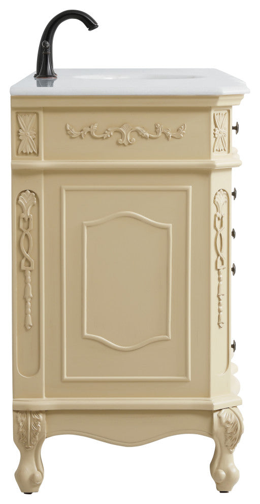 Bathroom Vanity, Light Antique Beige, 60", Single Sink