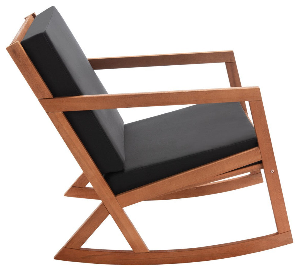 Safavieh Outdoor Vernon Rocking Chair Natural/Black