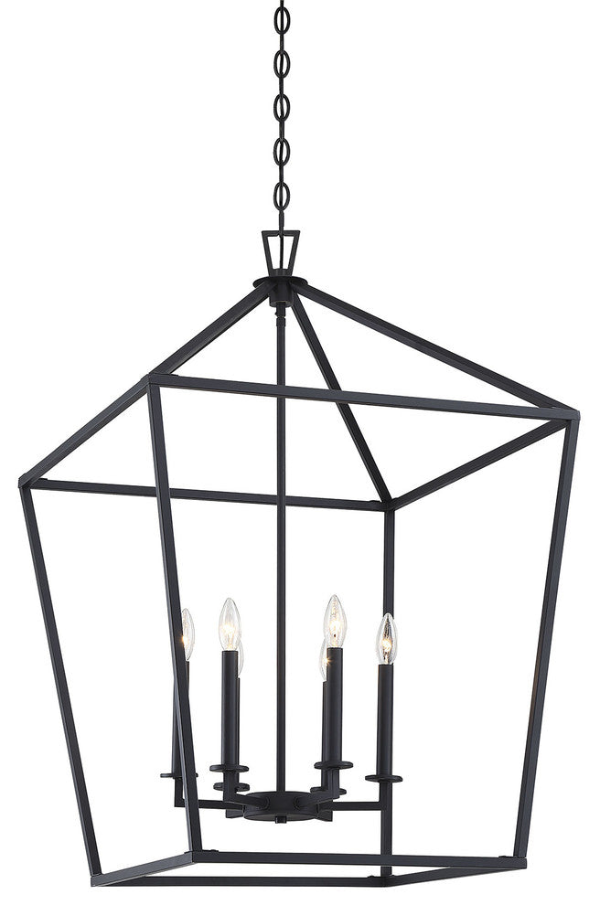 Townsend 6-Light Foyer Pendant, Bronze, Matte Black