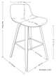 Randolph Bentwood Counter Height Stool (Set Of 2) In Natural Linen Look Fabric