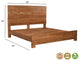 Lydia Live Edge Solid Wood Panel Bed, King, 56" H