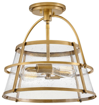 Tournon LED Semi-Flush Mount, Heritage Brass