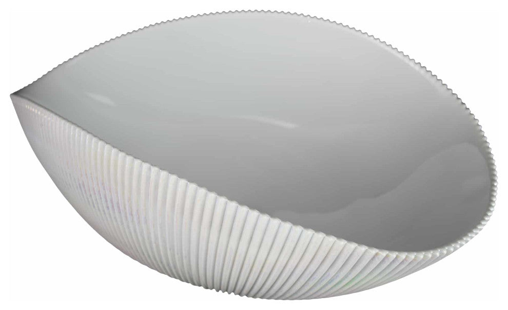 Amalfi Murano Glass Bathroom Sink, Bianco
