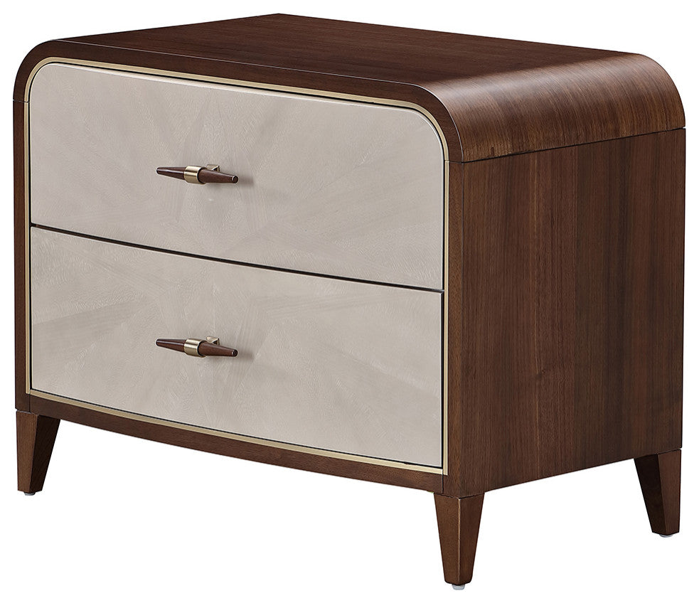 Houston 2-Drawer Nightstand, Walnut