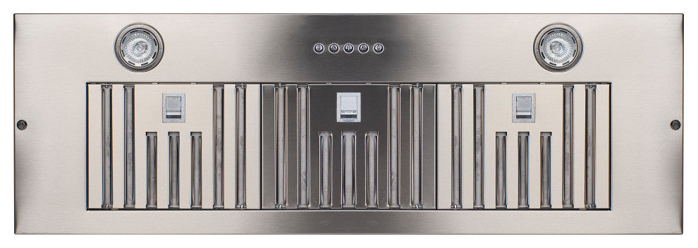 Stainless Steel Range Hood With 3  Speed Button Control, Stainless Steel, 36 in.
