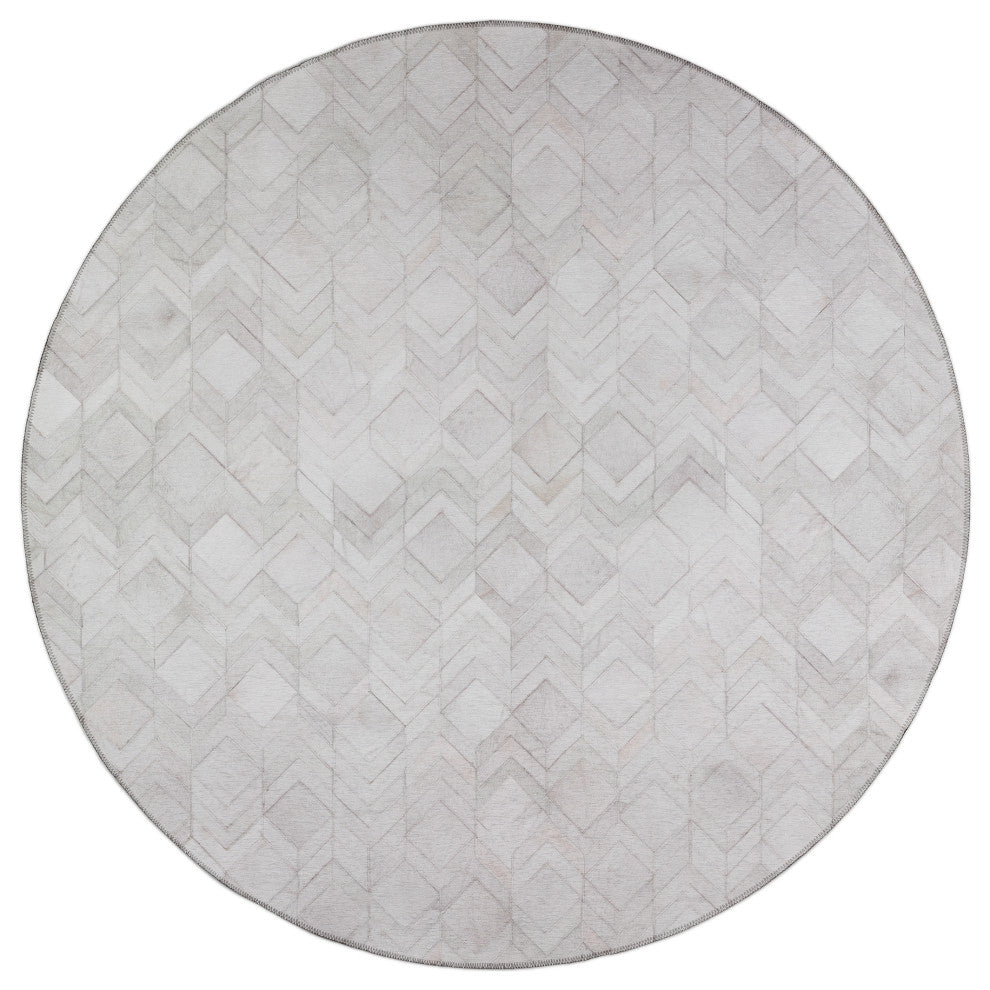 Indoor/Outdoor Stetson SS5 Linen Machine Washable 6' x 6' Round Rug
