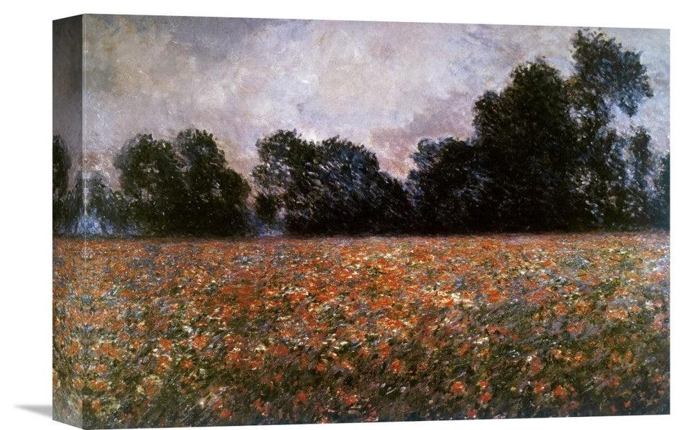 "Field of Wild Poppies" Stretched Canvas Giclee by Claude Monet, 16"x11"