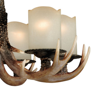 Yoho 6-Light Antler Chandelier Black Walnut