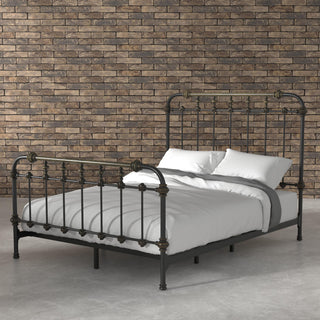 Furniture of America Cecil Transitional Metal Twin Spindle Bed in Antique Black
