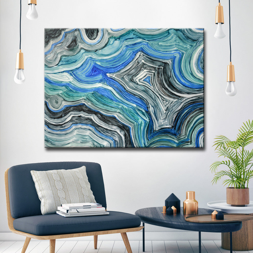 Ready2Hangart 'Cool Agate' By Norman Wyatt, Jr Canvas Art, 12" Hx16" W