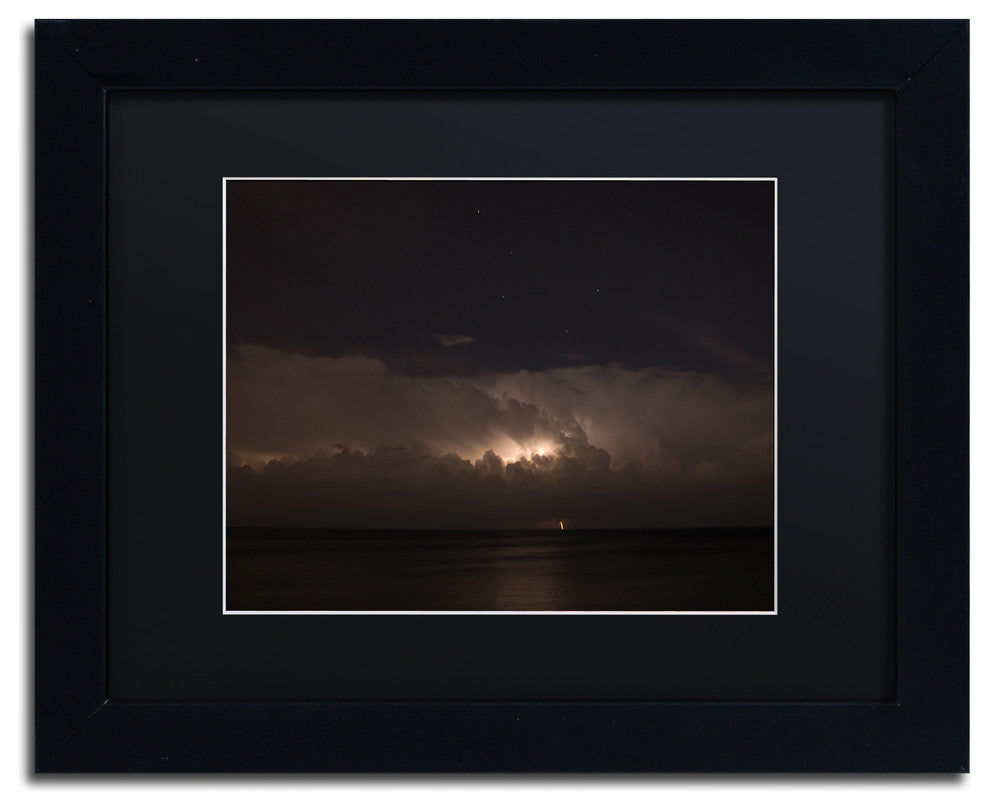 ''Big Dipper Thunderstorm'' Matted Framed Canvas Art by Kurt Shaffer