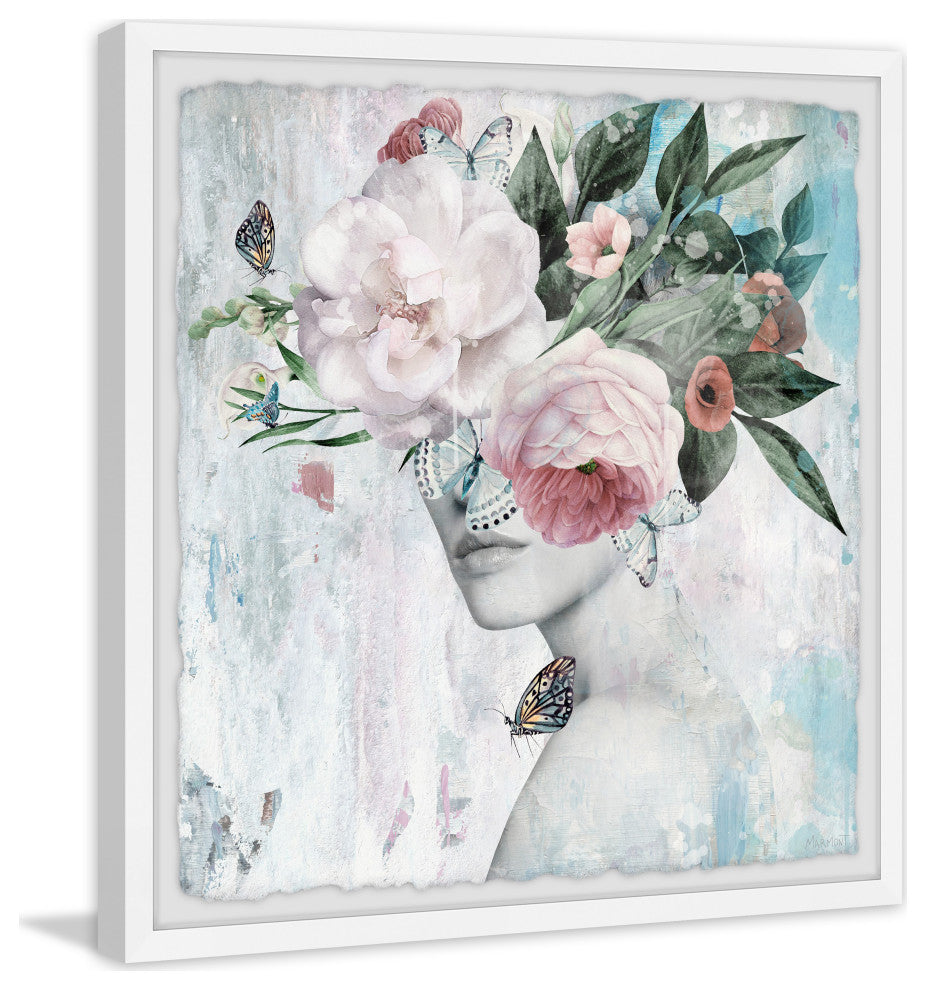 "Pastel Butterfly" Framed Painting Print, 32x32