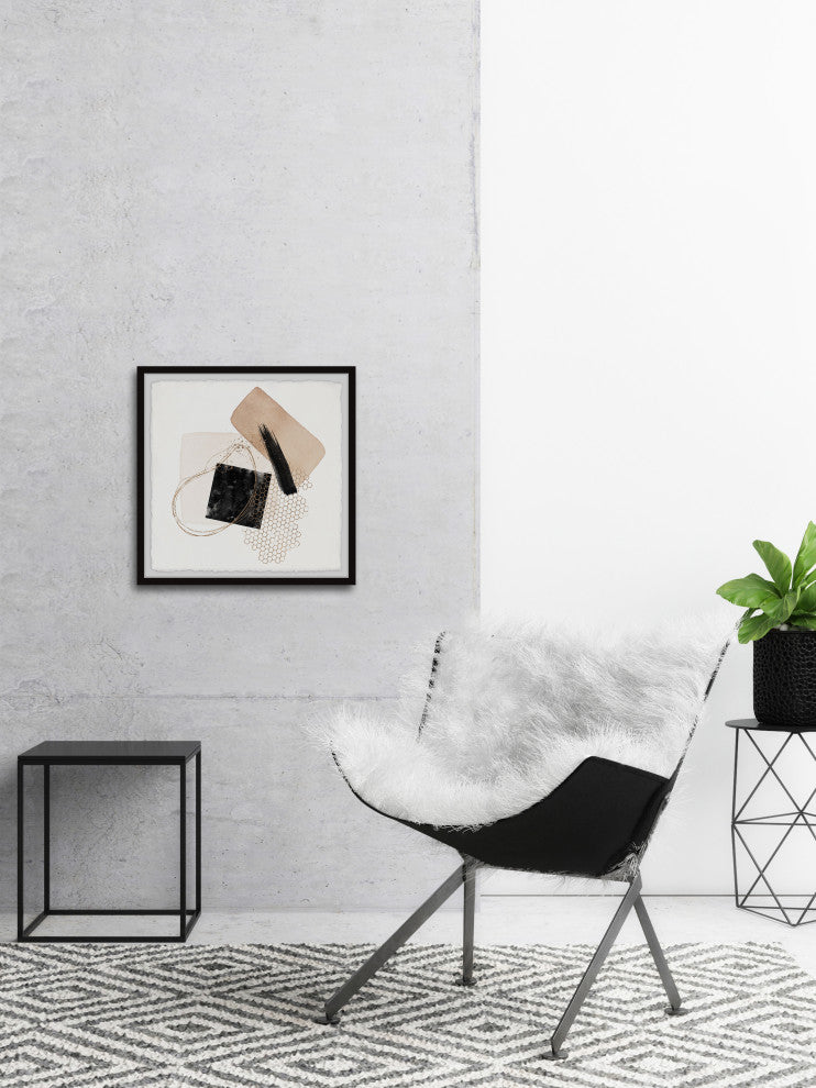 "Bizarre Impact" Framed Painting Print, 12x12