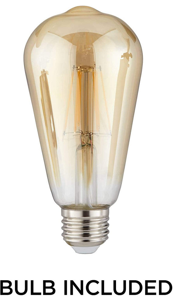 Farmhouse Rust Ceiling Light Glass Semi Flush Mount Fixture