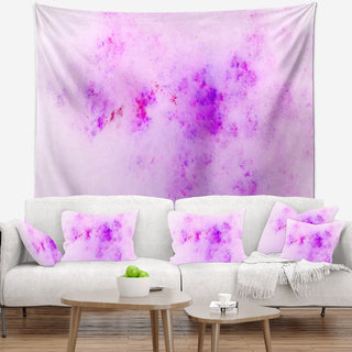 Blur Light Pink Sky with Stars Abstract Wall Tapestry, 60"x50"