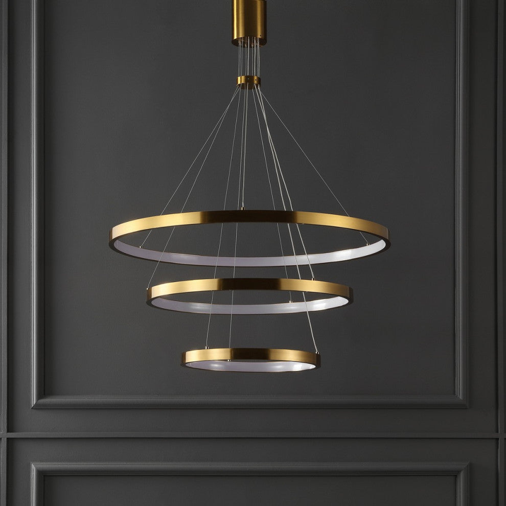 Safavieh Couture Meranda 3 Tier Chandelier Gold