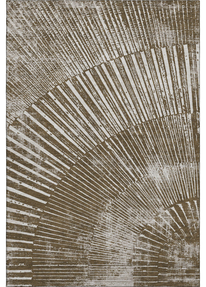 Premium Machine Washable Mayfield AMF542 Chocolate 3' x 5' Rug