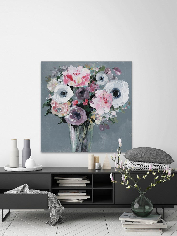 "Classic Flower Arrangement" Painting Print on Wrapped Canvas, 24"x24"