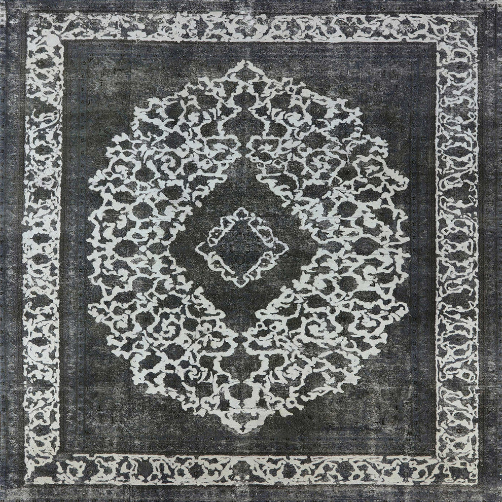 Ahgly Company Indoor Square Mid-Century Modern Area Rugs, 4' Square