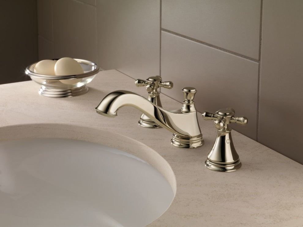 Delta Cassidy 2-Handle Bathroom Faucet - Less Handles, Polished Nickel