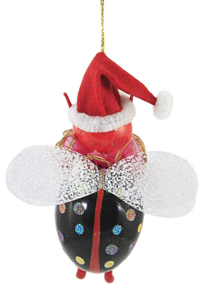 De Carlini Juggler Ladybug Rings Glass Ornament Italian Insect Bug A52492