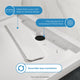 Ove Decors Erika Shower Base Rectangle, White, 60"x34", Side Drain