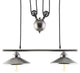 Modern Urban Contemporary Ceiling Fixture, Silver Steel