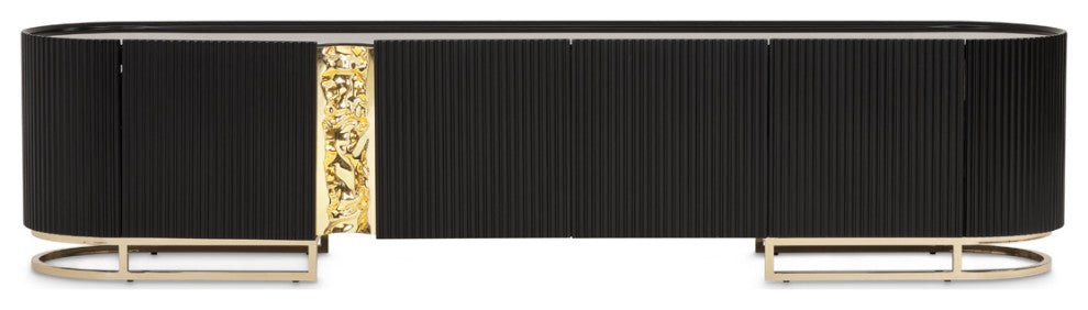 Lisbon Media Cabinet, Silken Matte Black