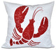 Lobster, Animal Print Pillow, White, 26"x26"