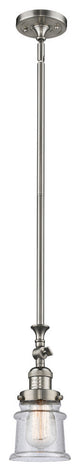 Small Canton 1-Light Mini Pendant, Brushed Satin Nickel, Seedy