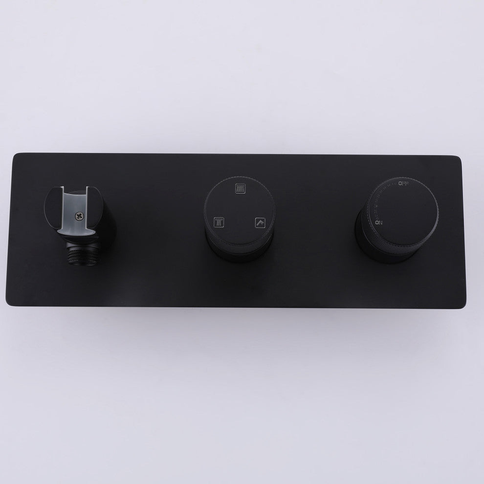 Unique Shower System With Handheld Shower, Matte Black