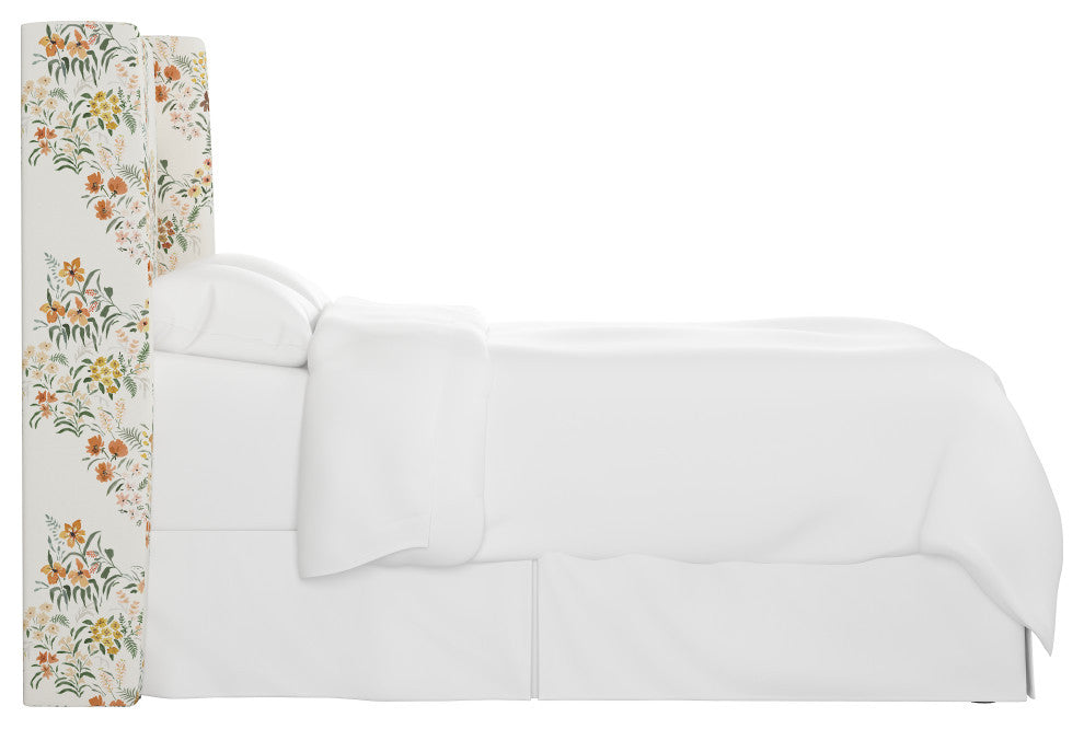 California King Wingback Headboard, Lucinda Floral Harvest
