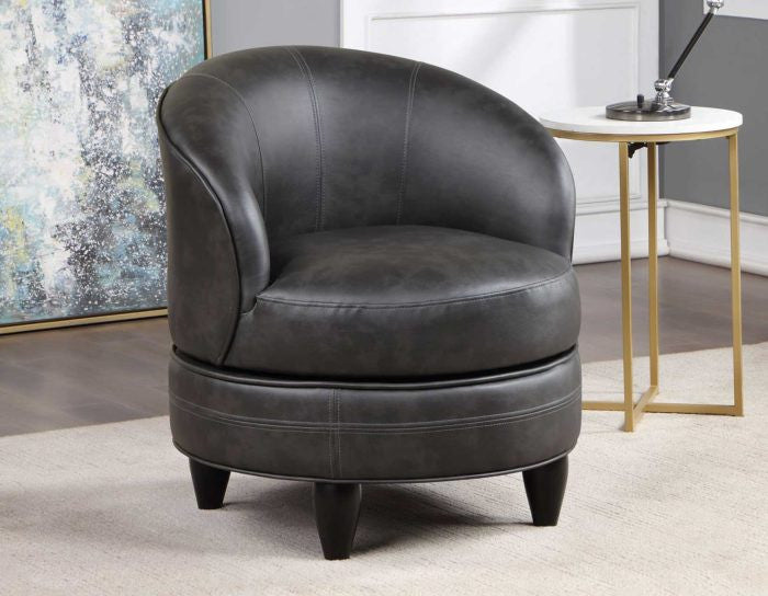 Sophia PU Accent Chair, Gray
