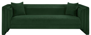 Everett Upholstered Sofa, Green, Chenille Fabric