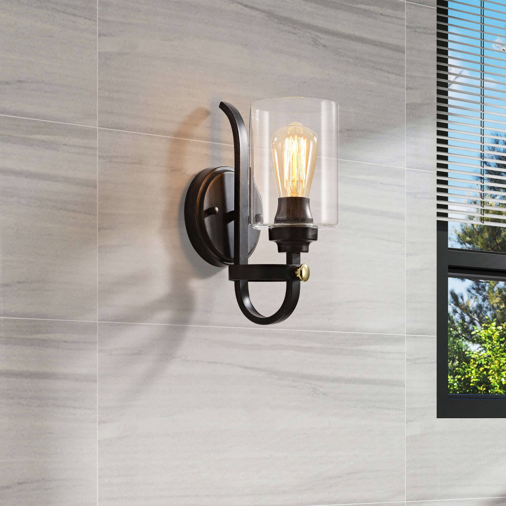Daisy 1 Light Glass Shade Wall Sconce