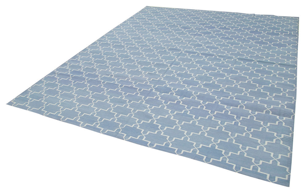 Rug N Carpet - Handmade Wool 8' 2'' x 10' 0'' Modern Design Dhurrie Kilim Rug