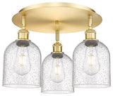 Ballston-Bella 3-Light 18" Flush Mount, Satin Gold, Seedy