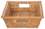 La Jolla Rectangular Multi Purpose Shelf, Storage Basket, Small, Honey-Brown