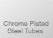 Reis Chair, Chrome Plated Steel Tubes Base, Bone Ppm